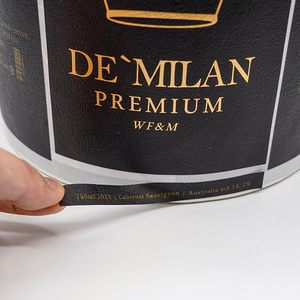 Etiquetas de Papel Impresas con Lámina Dorada, Resistentes al Agua, con Diseño Privado y Logotipo Personalizado de Lujo para Botellas de Whisky, Ginebra y Licores - Product Image 3