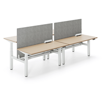 Table électrique de travail assis-debout de bonne qualité pour 4 personnes, mobilier de poste de travail, postes de travail modulaires