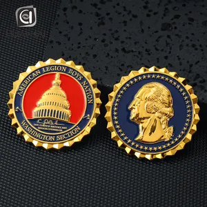Золотые монеты с металлическим покрытием и 3D логотипом на заказ