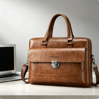 Maletín Profesional de Cuero PU para Portátil de 15.6 Pulgadas, con Logotipo Personalizado, Regalo Corporativo, Bolsa de Transporte para Portátil, para Hombres de Negocios y Oficina