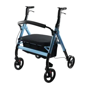 Folding Rollator Walker Blue Heavy Duty Rollator Walker