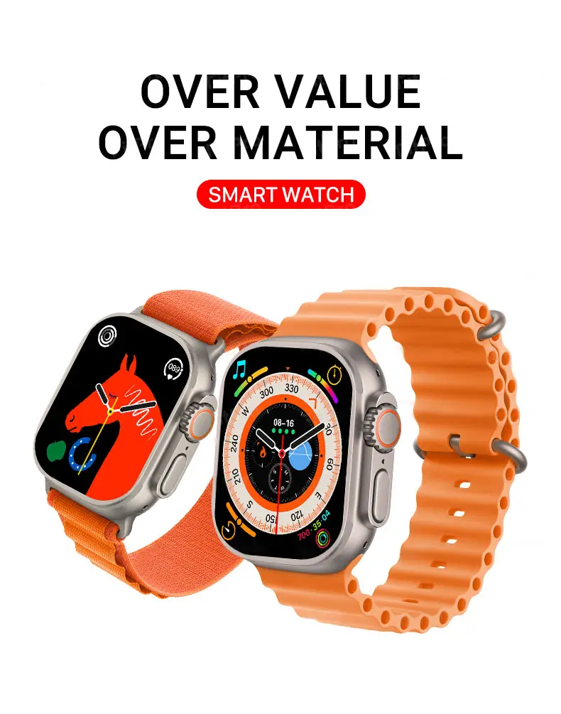1.95" IPS HD Display Full Screen Smartwatch IP67 Waterproof Music Play Remote Photography Social Sharing Smart Watch
