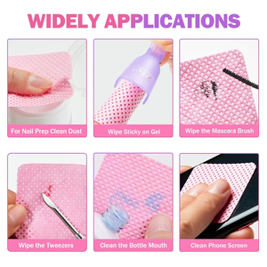 Lint Free Square Non Woven Cotton Pads Disposable Cleaning Wipes For <b>Nail</b> Polish Remover <b>Nail</b> <b>Extension</b> Glue Eyelash Adhesive No - Product Image 6