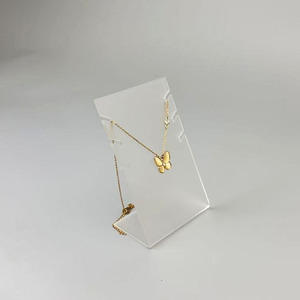 Bán buôn cao cấp trong suốt mờ mờ L hình dạng <span class=keywords><strong>Acrylic</strong></span> đồ trang sức vòng cổ chủ sở hữu nhiều vòng cổ hiển thị - Product Image 6