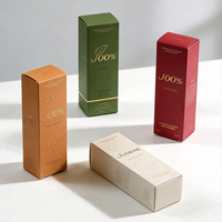Boîte en papier d'art à rabat personnalisée avec impression couleur du logo laminé pour emballages de cosmétiques, rouges à lèvres, vernis à ongles, huiles et parfums