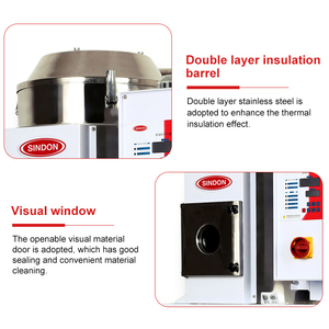 Sindon 25Kg-300Kg Capacity Dehumidifying Drying Feeding Combined To One Hopper Plastic Dehumidifying Dryer - Product Image 3
