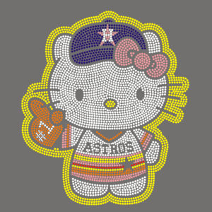 Astros Cartoon Kit Cat Strass Colorés pour <span class=keywords><strong>T</strong></span>-<span class=keywords><strong>Shirt</strong></span> Astros Design Avec Cat Tshirts - Product Image 3