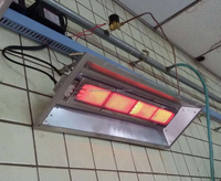 Équipement de chauffage automatique haute puissance pour élevages de poulets, lampe infrarouge à gaz pour bétail