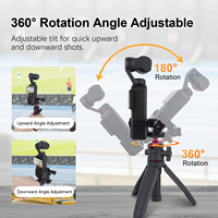 Trépied télescopique rotatif à 360° Mechrig à 3 sections, kit de poche 3 en 1 pour caméra d'action, téléphone, lumière d'appoint, en alliage d'aluminium léger et compact
