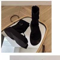 Vente en gros directe usine : Sandales gladiateur à plateforme épaisse pour femme, bottines à bout ouvert, tige en daim, boucle, modèle de niche