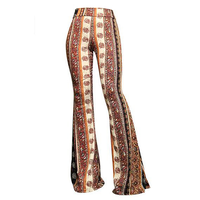 Pantalon imprimé de personnalité de la mode pour femmes, jambe large, Europe et États-Unis
