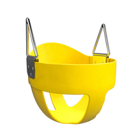 Siège de balançoire pour tout-petits Feelkids à dossier haut et entièrement enveloppant, pour l'intérieur et l'extérieur, équipement de jeu pour la maison et les parcs d'aventure, fabriqué en plastique durable