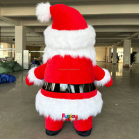 Costume en peluche portable de mascotte gonflable du père Noël de 1/2/2 m pour des vacances drôles de carnavals de fêtes