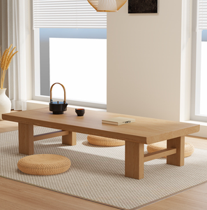Petite table basse en bois massif pour salon, table basse pour <span class=keywords><strong>baie</strong></span> <span class=keywords><strong>vitrée</strong></span> - Product Image 5