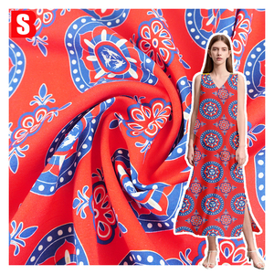 Vestido de mujer ecológico de 130gsm, 35% <span class=keywords><strong>Lino</strong></span>, 50% Algodón, 15% Lyocell <span class=keywords><strong>con</strong></span> estampado colorido para textiles y camisas para el hogar - Product Image 1