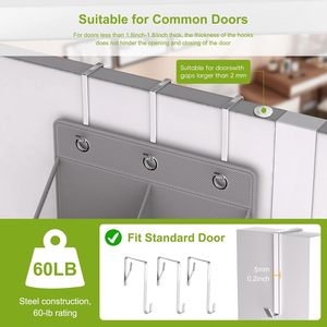 Organizador de Zapatos Colgante con Bolsillos Grandes y Profundos, Transparente, para Colgar Sobre la Puerta del Armario - Product Image 5