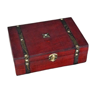 Cheap Wood Box Belt Decoration Antique Wood Craft Box With Lock