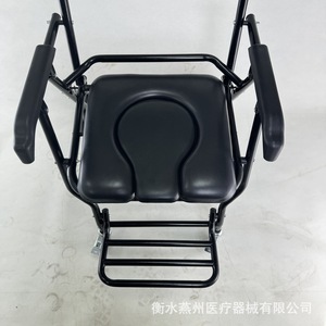 Portable <b>Commode</b> Chair <b>Folding</b> With Wheels For Elderly And Disabled Hospital Use Hebei Made - Product Image 4