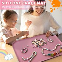 Tapis en silicone pour les arts et l'artisanat pour enfants, 24"x16", tapis en silicone réutilisable pour le sable, la peinture, les travaux manuels