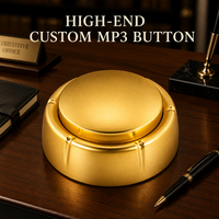 Bouton sonore MP3 de 4 Mo en plastique doré, dispositif de lecture vocale personnalisé pour cadeaux électroniques