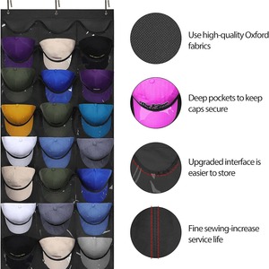 Nouveau support mural carré Amz Hot pour <span class=keywords><strong>rangement</strong></span> de chapeaux, organisateur de porte en tissu, sac suspendu pour casquettes et vêtements - Product Image 3