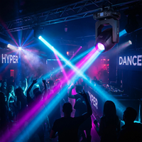 Projecteur LED mobile 3-en-1 BSW professionnel 300W Beam Spot Wash hybride DMX512 pour DJ, club, concert, théâtre