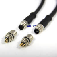 Câble de soudage DIN CAT 6A Capteur industriel Code X Prise mâle 8 broches vers connecteur étanche M12 IP67 en laiton plaqué or