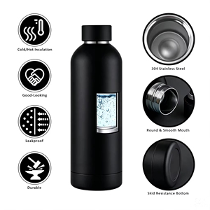500ml Stainless Steel Double Wall Insulated <b>Thermos</b> for Kids School Gym Office Use 750ml Black Thermal Insulation Leakproof - Product Image 6