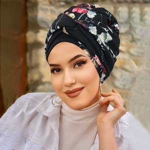 Gorro Turbante de Moda con Lentejuelas y Parches de Color Sólido, Interior de Bouclé, con Borde, 10 Colores, Estilo Turbante Hijab - Product Image 5