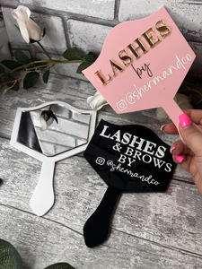 Tùy chỉnh cầm tay Prop gương cho Brow techniclan Acrylic tay gương Vanity gương - Product Image 4