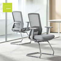 Chaise de bureau ergonomique moderne de haute qualité pour réunions, avec dossier mi-haut en maille, pour usage professionnel