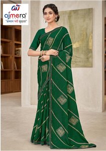 Saris de luxe pour femmes, collection de designers élégants, look classique, pur coton, séchage rapide, protection solaire, toutes saisons, bureau - Product Image 2