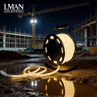 Bande lumineuse LED flexible étanche IP65, largeur 12 mm, 180 LED/m, 11 W/m, AC220V, SMD2835 Epistar, CRI élevé 80