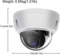 Haute définition 8MP Smart VCA anti-vandalisme IK10 Caméra dôme IP POE infrarouge Plug and Play avec micro intégré YCX/HIK POE NVR