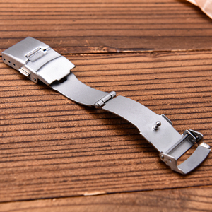 Fermoir pliant en acier inoxydable JAETIUM avec verrou de sécurité, boucle déployante brossée pour bracelet de montre en caoutchouc 16/18/20 mm - Product Image 3