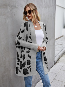 Großhandel Vintage Leoparden muster Chiffon Kimono <span class=keywords><strong>Cardigan</strong></span> für Frauen New Trend Open Front lange Strickkleid ung für den Herbst - Product Image 4