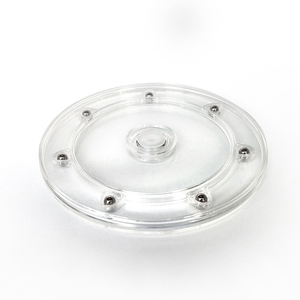 Trong suốt Acrylic Turntable cơ sở, nhựa trắng xoay hiển thị đứng, bóng mang nhựa màu đen Turntable - Product Image 2