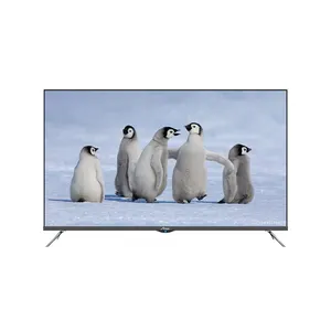 TV LED Cerdas Android 4K UHD, Penjualan Laris 55 60 Inci 65 75 85 LCD Bingkai Logam 16:9 Layar Datar 4K UHD TV Terbaik
