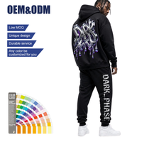 Ensemble de survêtement homme en gros 2026 Nouveau Hoodie et pantalon de jogging imprimé 3D Chrome Drip Streetwear ample Logo personnalisé OEM ODM pour usage quotidien en extérieur