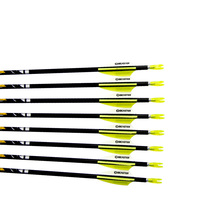 Flèches en carbone de 4 mm, 5 mm, 6 mm avec déflexion, couleur et plumes personnalisables