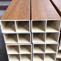 Tubos de madera Wpc, columna de soporte para decoración de techo de oficina