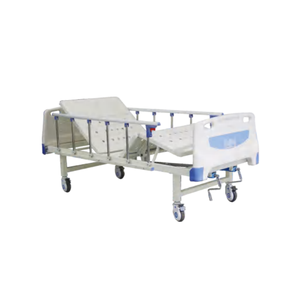 Manual Hospital <b>Bed</b> 2 Function Adjustable Patient <b>Bed</b> With <b>Side</b> <b>Rails</b> And Wheels For Medical Use - Product Image 6