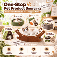 Lit grattoir incurvé pour chat en feutre, panneau à gratter confortable pour chat d'intérieur, lit de repos personnalisé, vente en gros