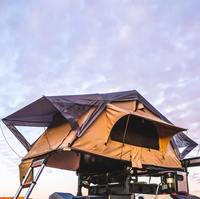 Nouvelle tente de toit imperméable pour le camping en plein air, 4 personnes, SUV, alliage d'aluminium, coque rigide triangulaire