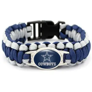 Moda NFL Football Bracelet Club Life Line 32 Teams Charm Handwoven Creative Buena calidad Tangled Rigging Line Pulsera de vaquero