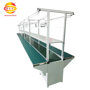 Convoyeur à bande motorisé en profilé d'aluminium avec <span class=keywords><strong>table</strong></span>, ligne d'assemblage automatique - Product Image 5