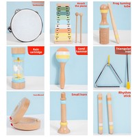 Children's Wooden Musical Instrument Set Kindergarten Vocal Music Enlightenment Science Education Music Toy