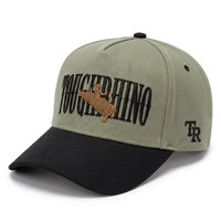 Casquette de baseball bicolore personnalisée avec logo brodé en 3D, motif animalier, casquette structurée à 5 panneaux, marque privée, vente en gros