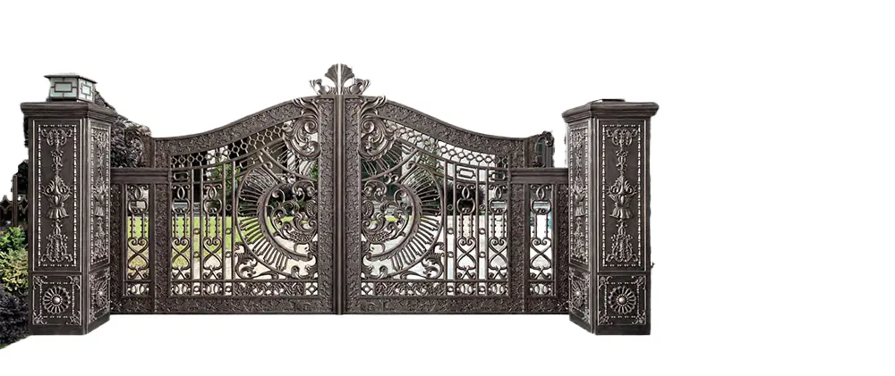 Factory Price 3D Model Design Cast Aluminium Gates - Entrance Gate Designs For Wall Compound Villa Residence