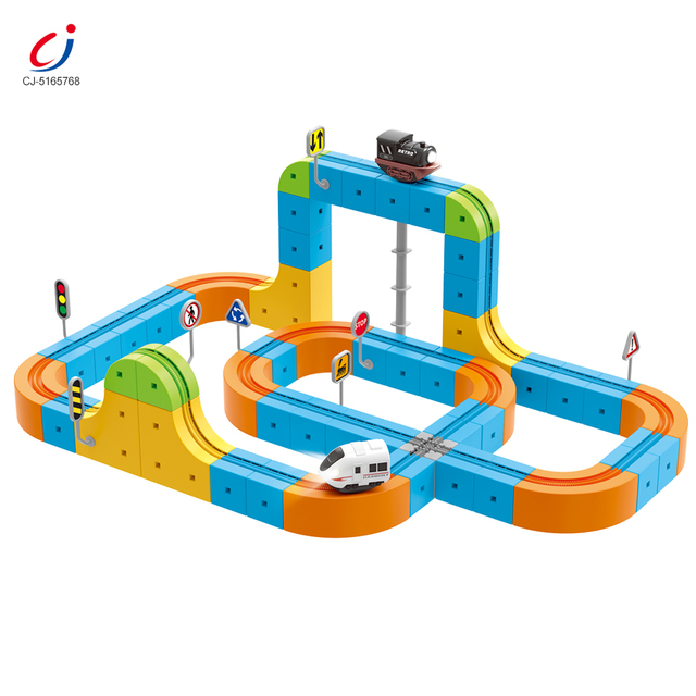 Chengji Anti Gravity Magnetic Train Track Toy Cartoon Diy Track Car stem Building Blocks Set Education Toy Electric Levitation